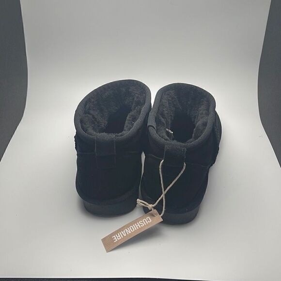 CUSHIONAIRE Women's Genuine Suede pull on boot 6 BLACK - Picture 4 of 7